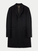 Cashmere Classic Lapel Coat Black - Gobi Cashmere