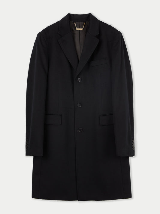 Men's Cashmere Classic Lapel Coat Black - Gobi Cashmere