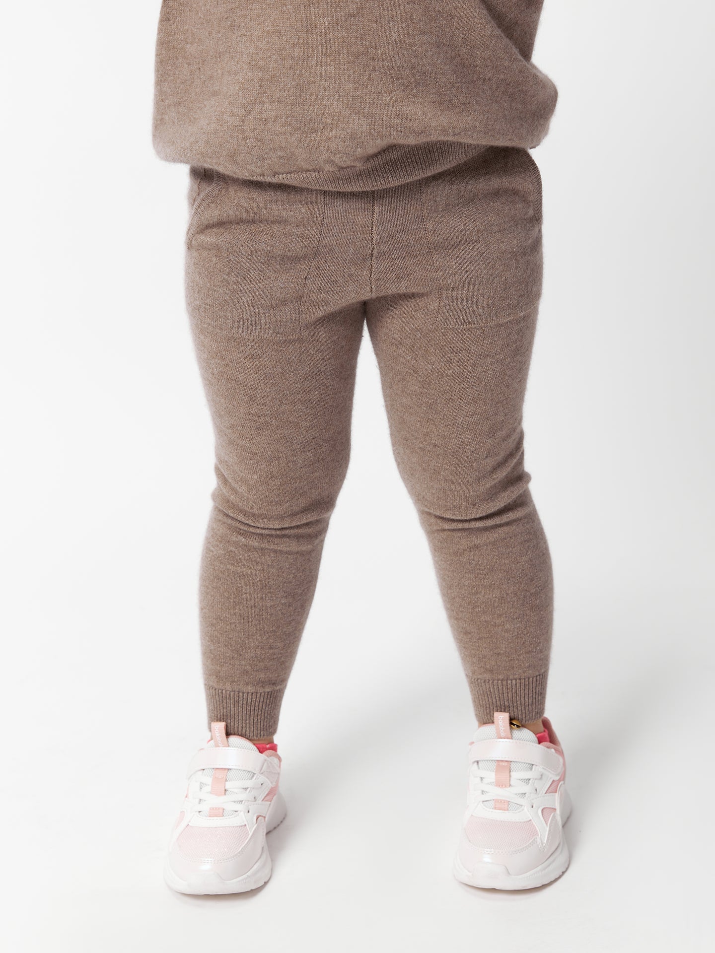 Kids Cashmere Track Pants Taupe - Gobi Cashmere