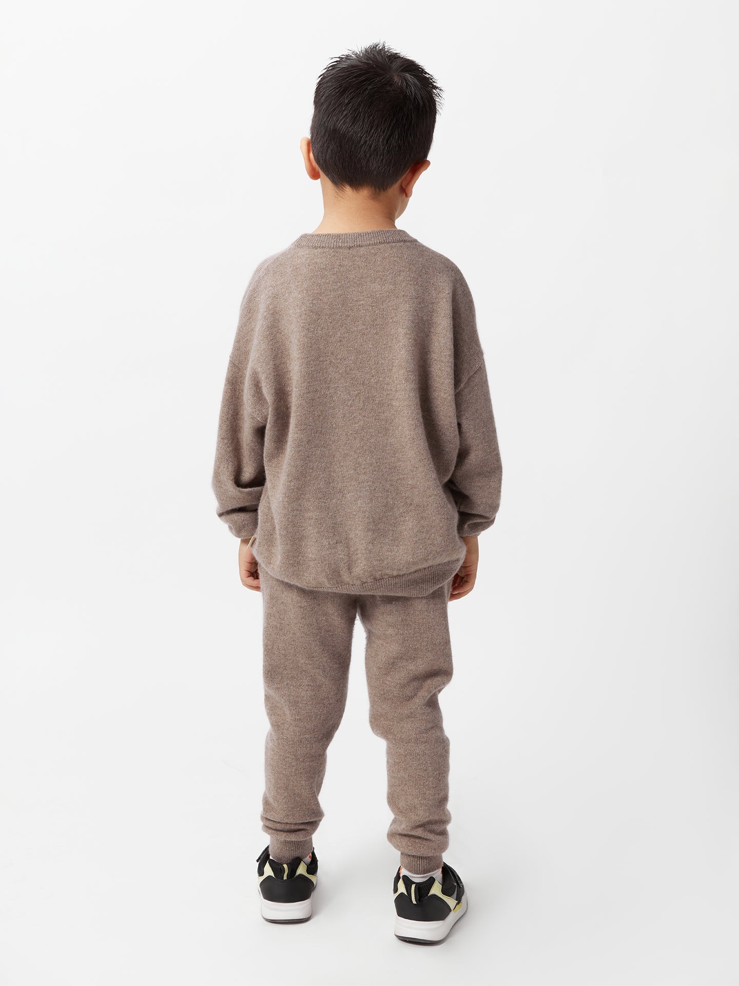 Kids Cashmere Track Pants Taupe - Gobi Cashmere