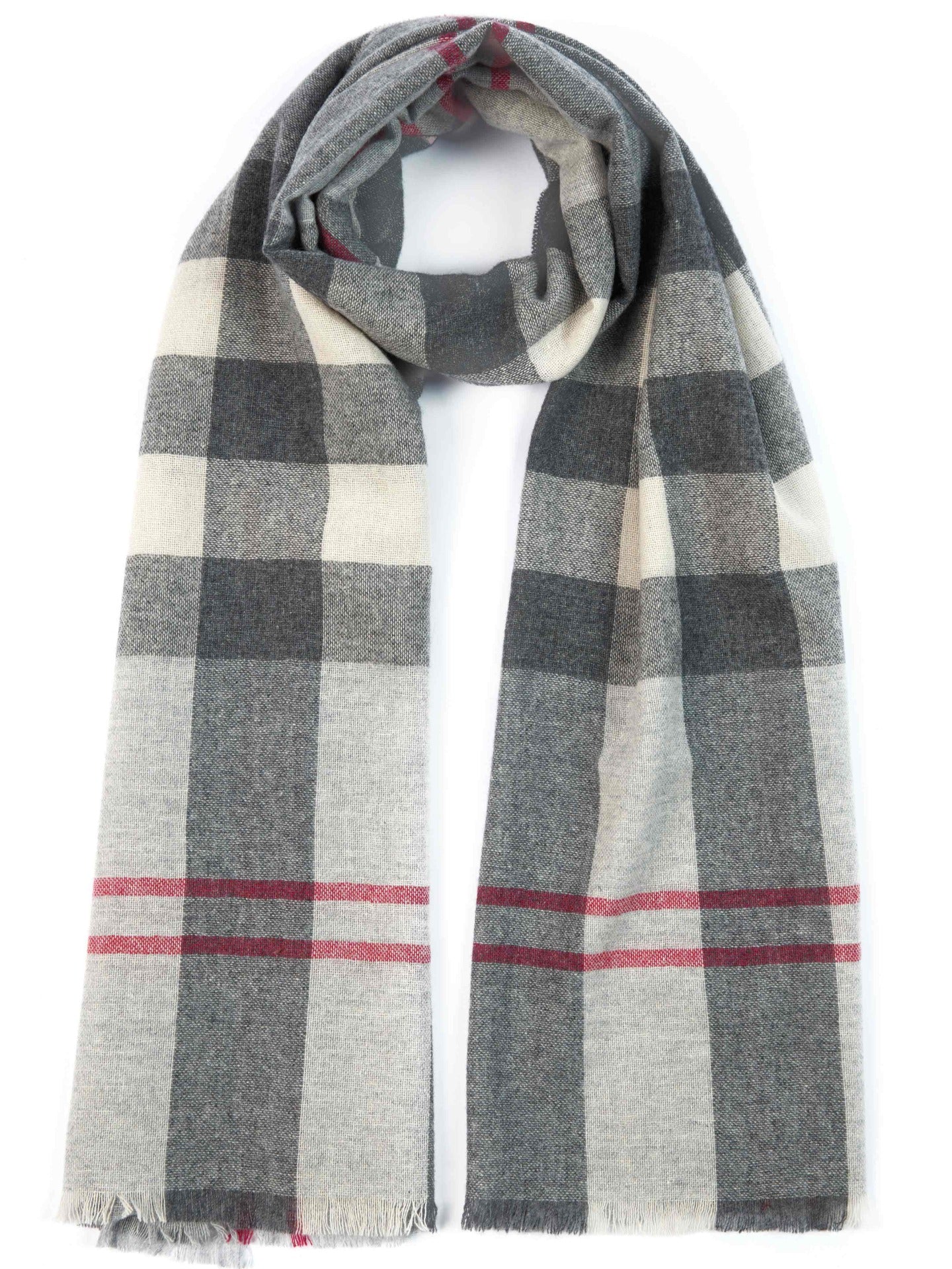 Men's Cashmere Micro Check Scarf Vapor Blue - Gobi Cashmere