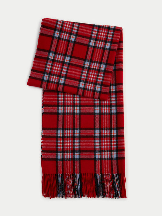 Unisex Cashmere Oversized Woven Scarf Racing Red - Gobi Cashmere