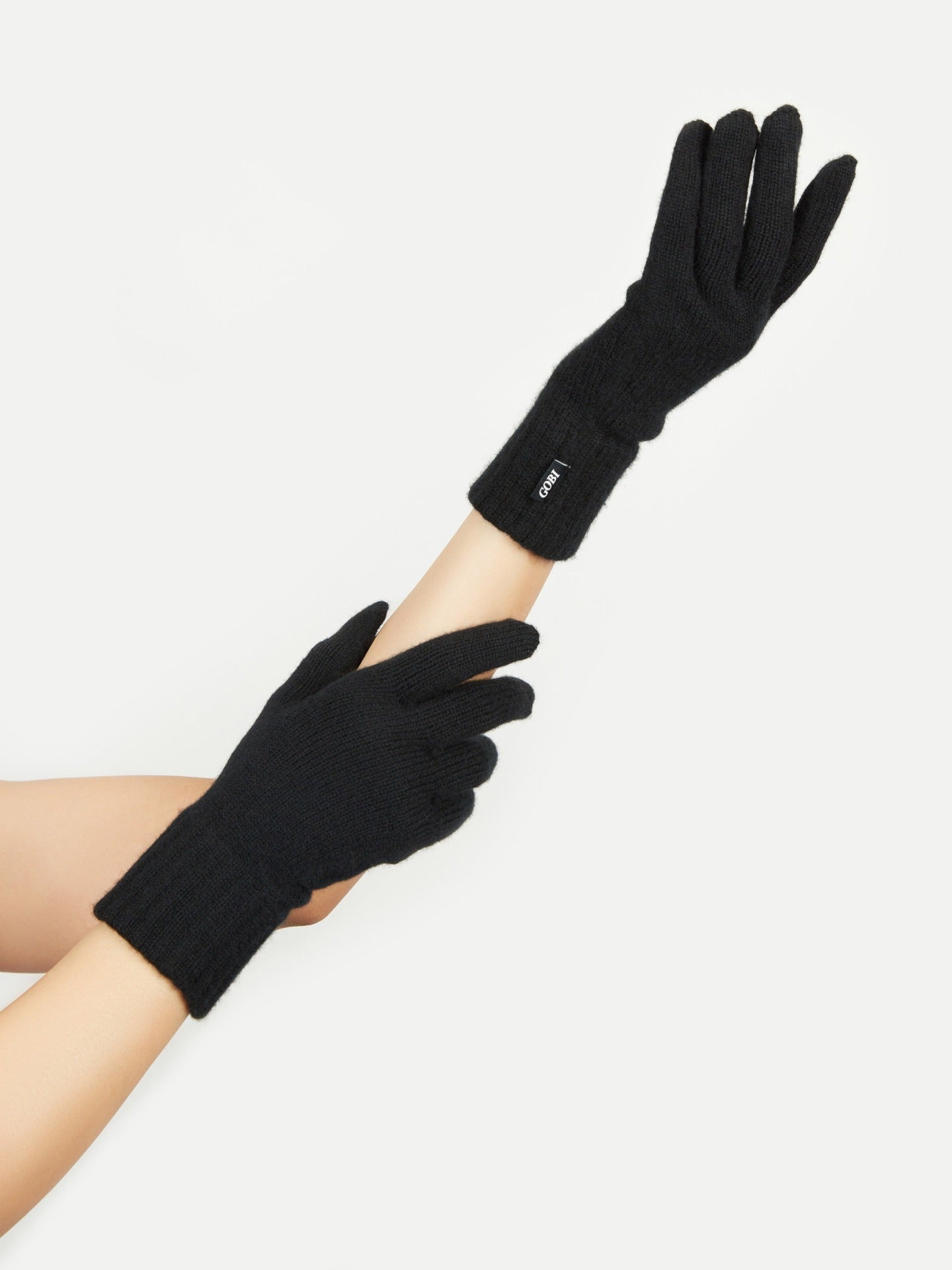 Women's Cashmere Gloves Black - Gobi Cashmere