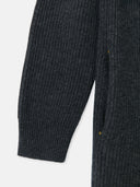 Women's Cashmere Hooded Cardigan Grey - Sports Casual |Gobi Cashmere #color_charcoal