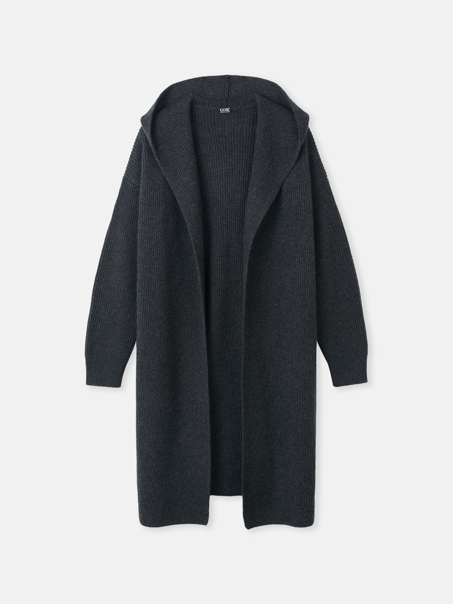 Cashmere Hooded Cardigan Charcoal - GOBI Cashmere - Sports Casual