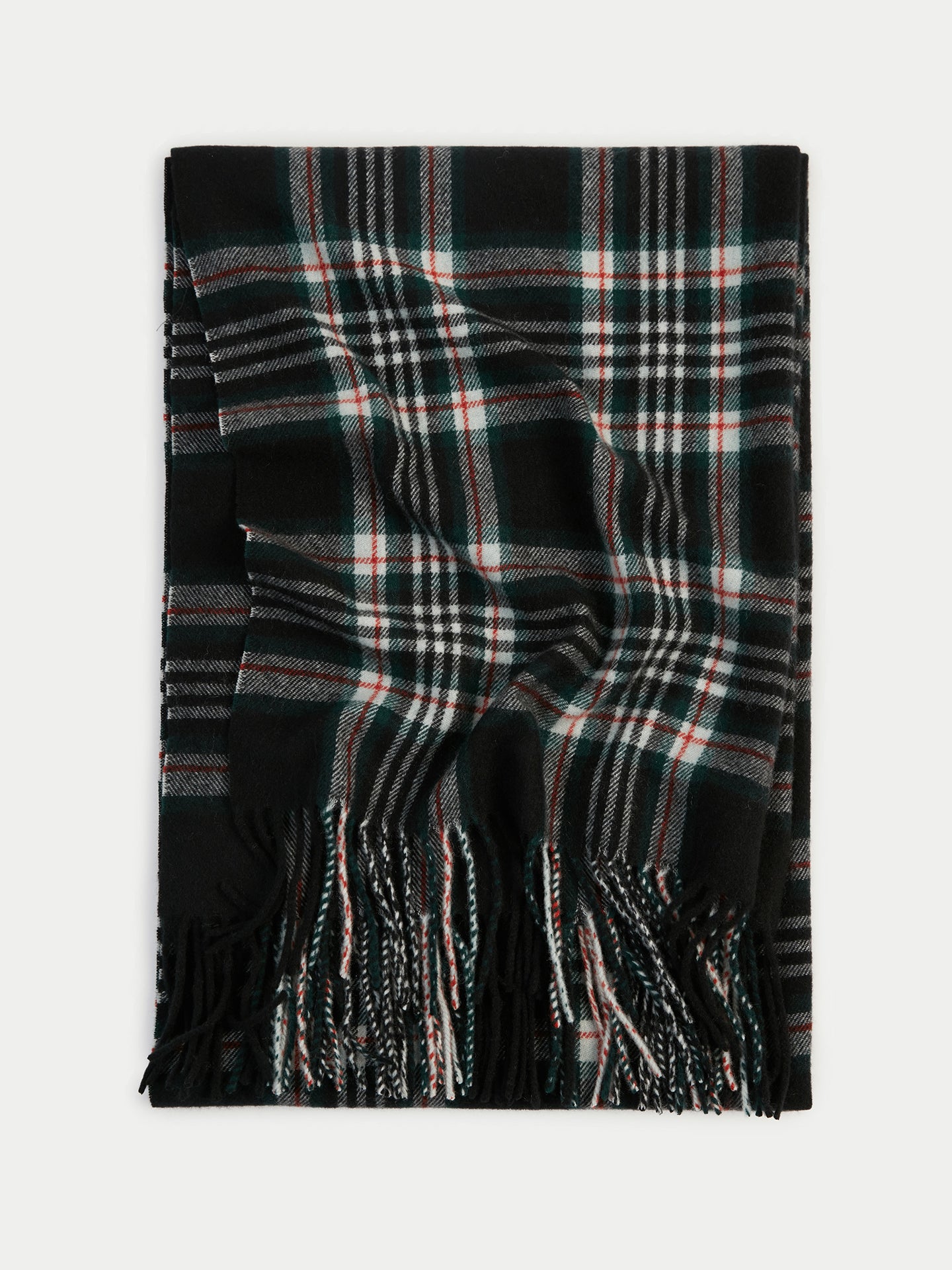 Unisex Cashmere Oversized Woven Scarf Black - Gobi Cashmere