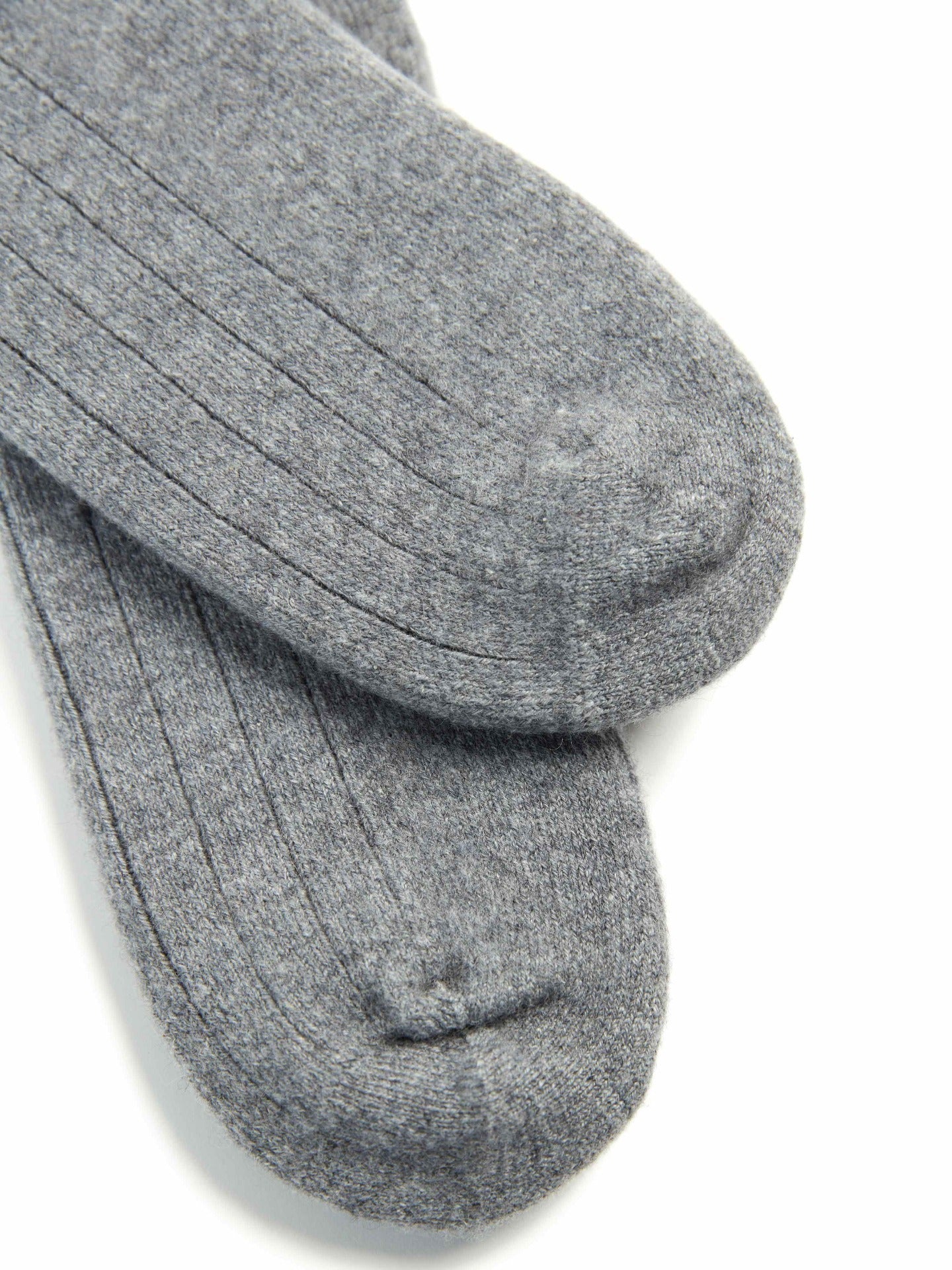 Unisex Cashmere Rib Knit Socks Dim Gray - Gobi Cashmere