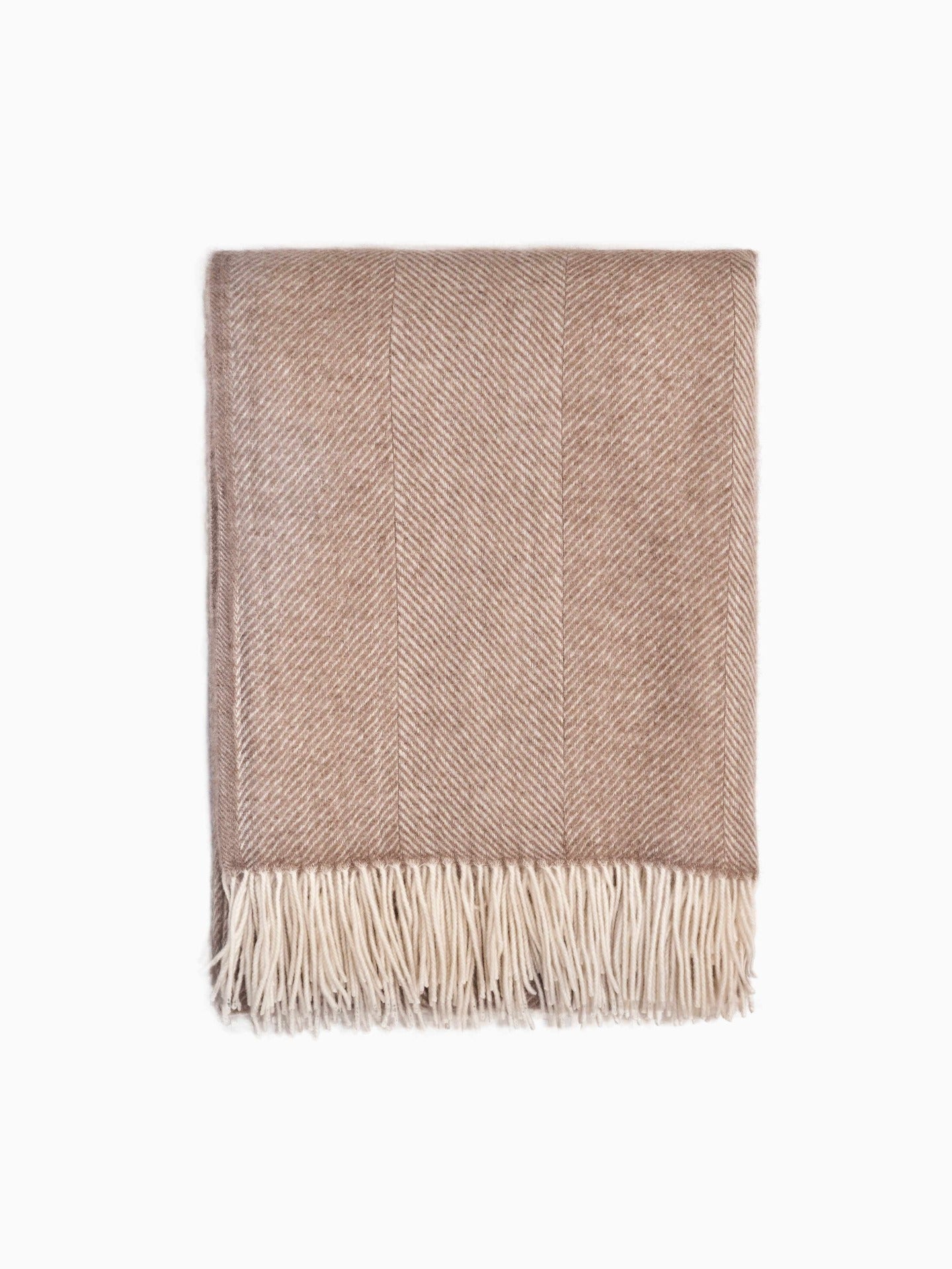 Unisex Cashmere Super Soft Throw Taupe - Gobi Cashmere