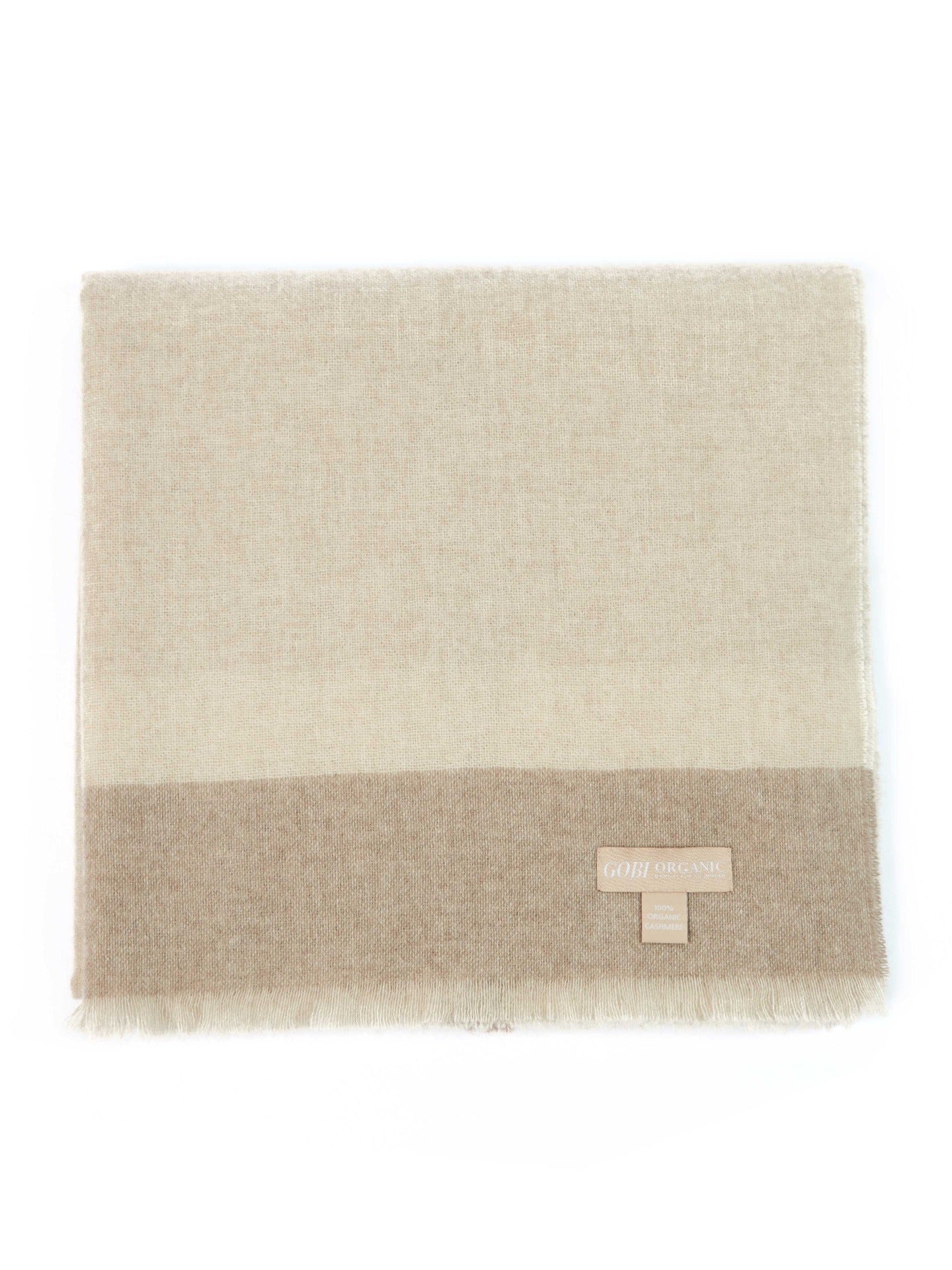 Men's Cashmere Micro Check Scarf Taupe - Gobi Cashmere