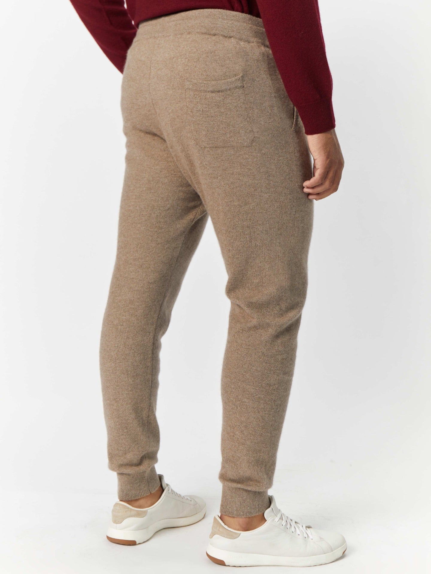 Men's Cashmere Jogger Taupe - Gobi Cashmere