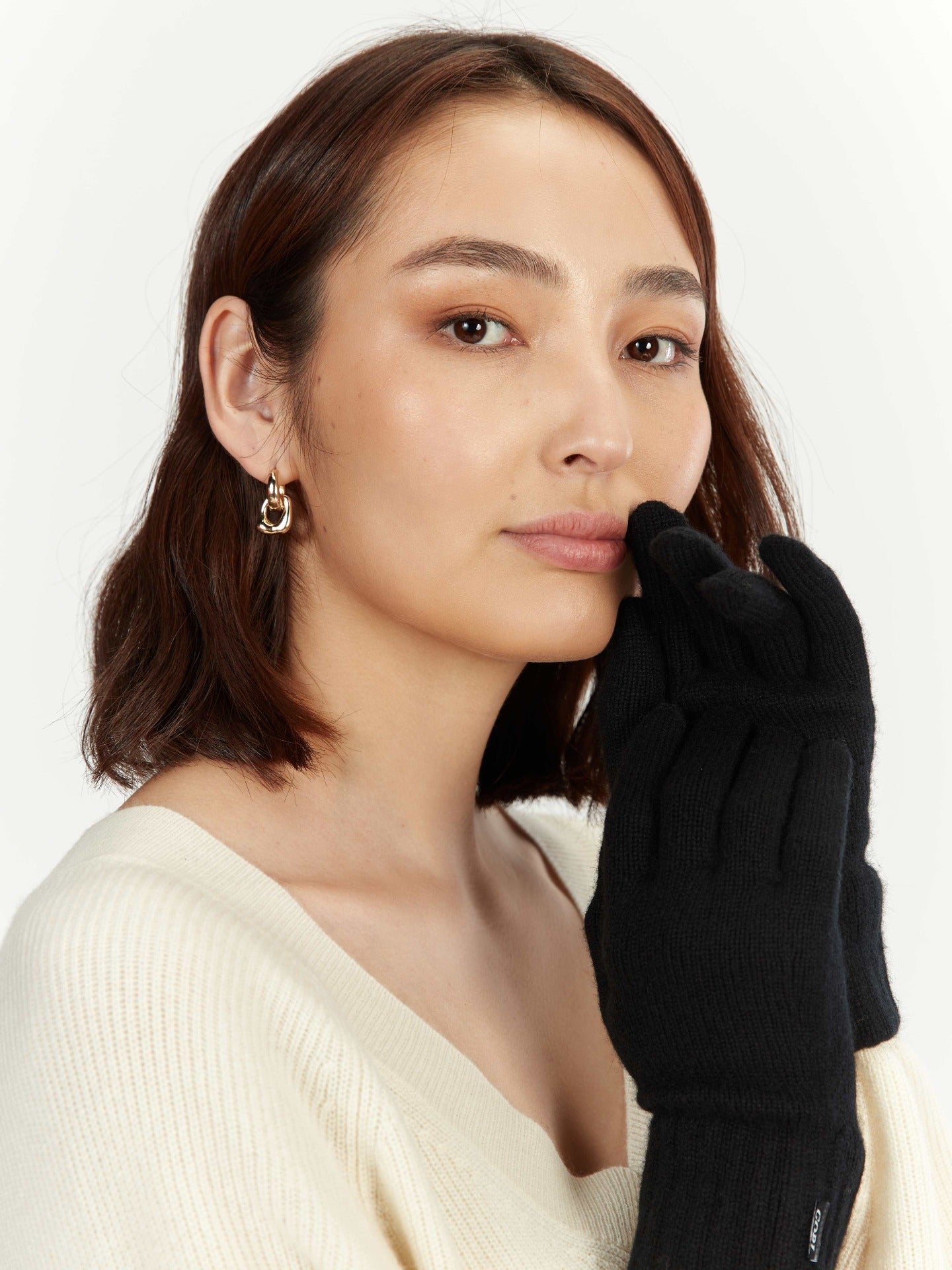 Women's Cashmere Gloves Black - Gobi Cashmere