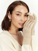 Women's Cashmere Gloves Beige - Gobi Cashmere #color_beige