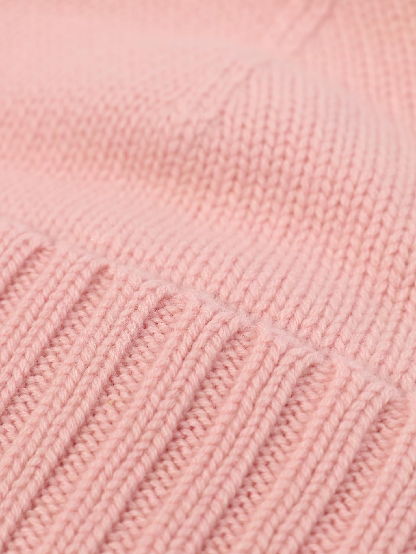 Women's Cashmere Rib Knit Hat Powder Pink - Gobi Cashmere