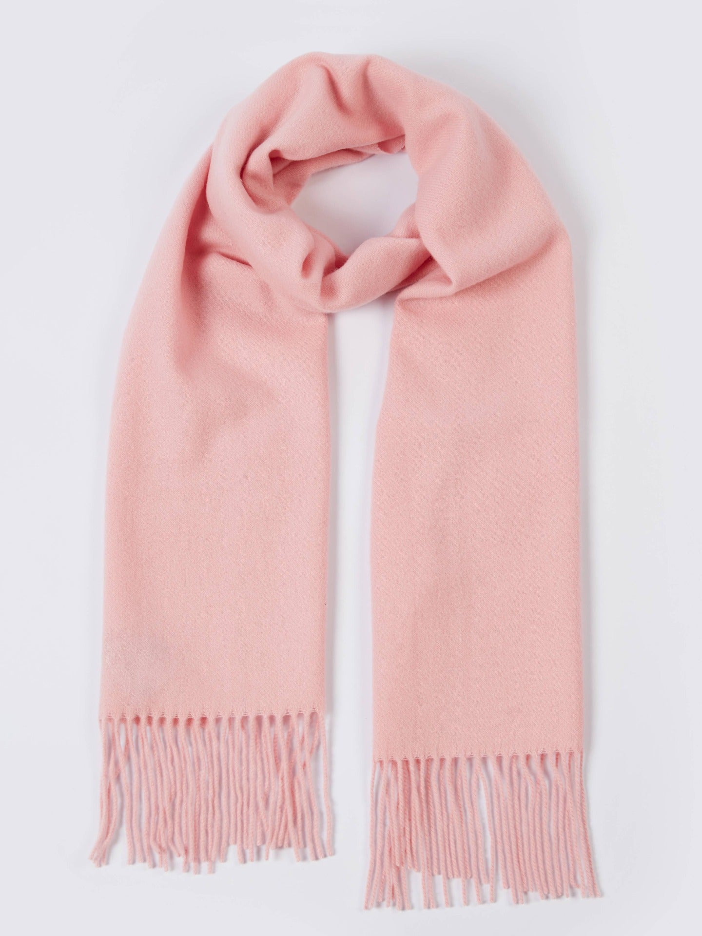 Unisex Cashmere Fringed Scarf Powder Pink - Gobi Cashmere