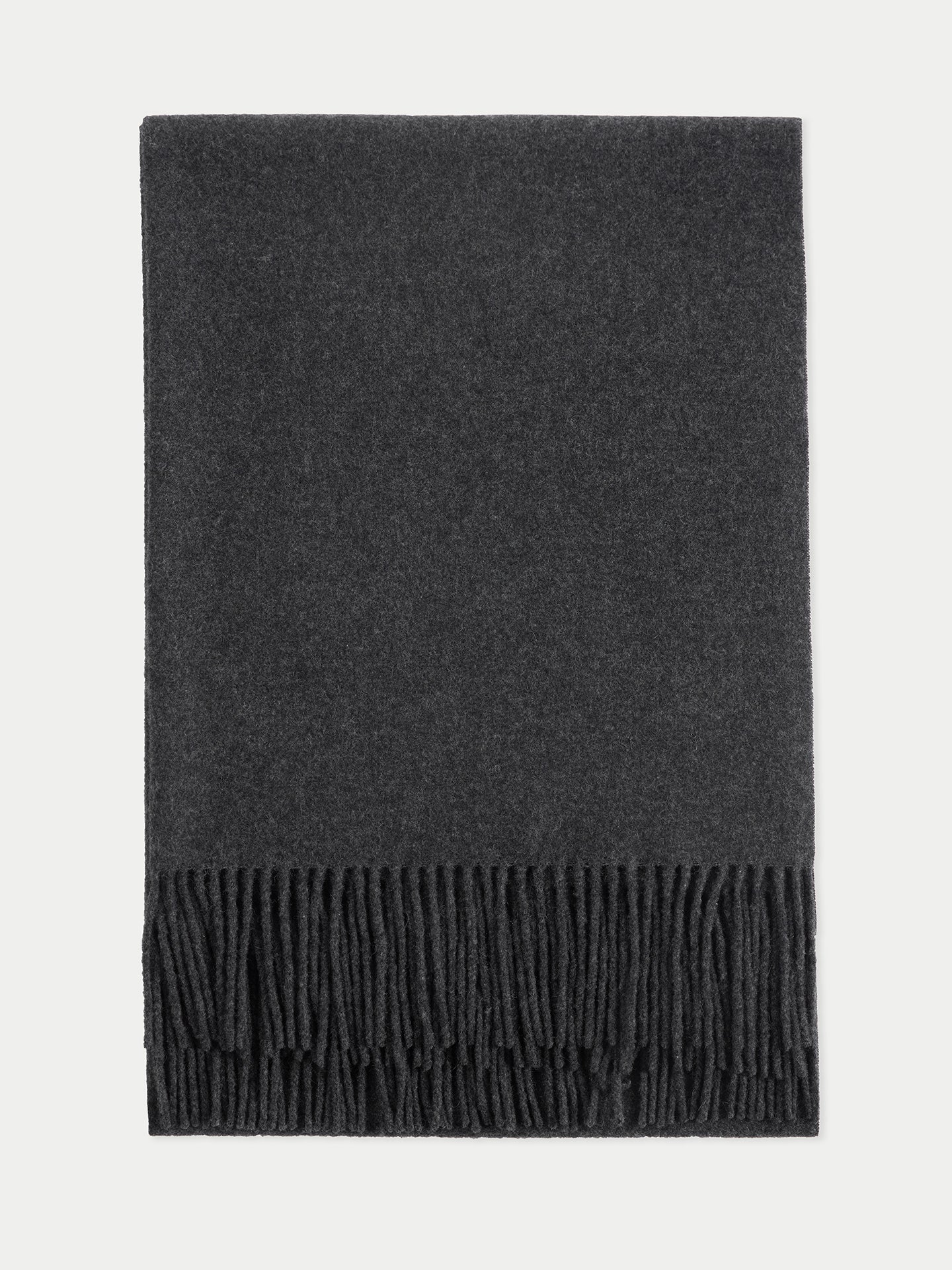 Unisex Cashmere Oversized Woven Scarf Charcoal - Gobi Cashmere