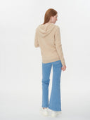 Women's Cashmere Full-Zip Hoodie Beige - Gobi Cashmere #color_beige