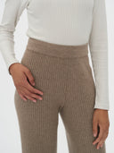 Organic Colour Cashmere Trousers Taupe - Gobi Cashmere