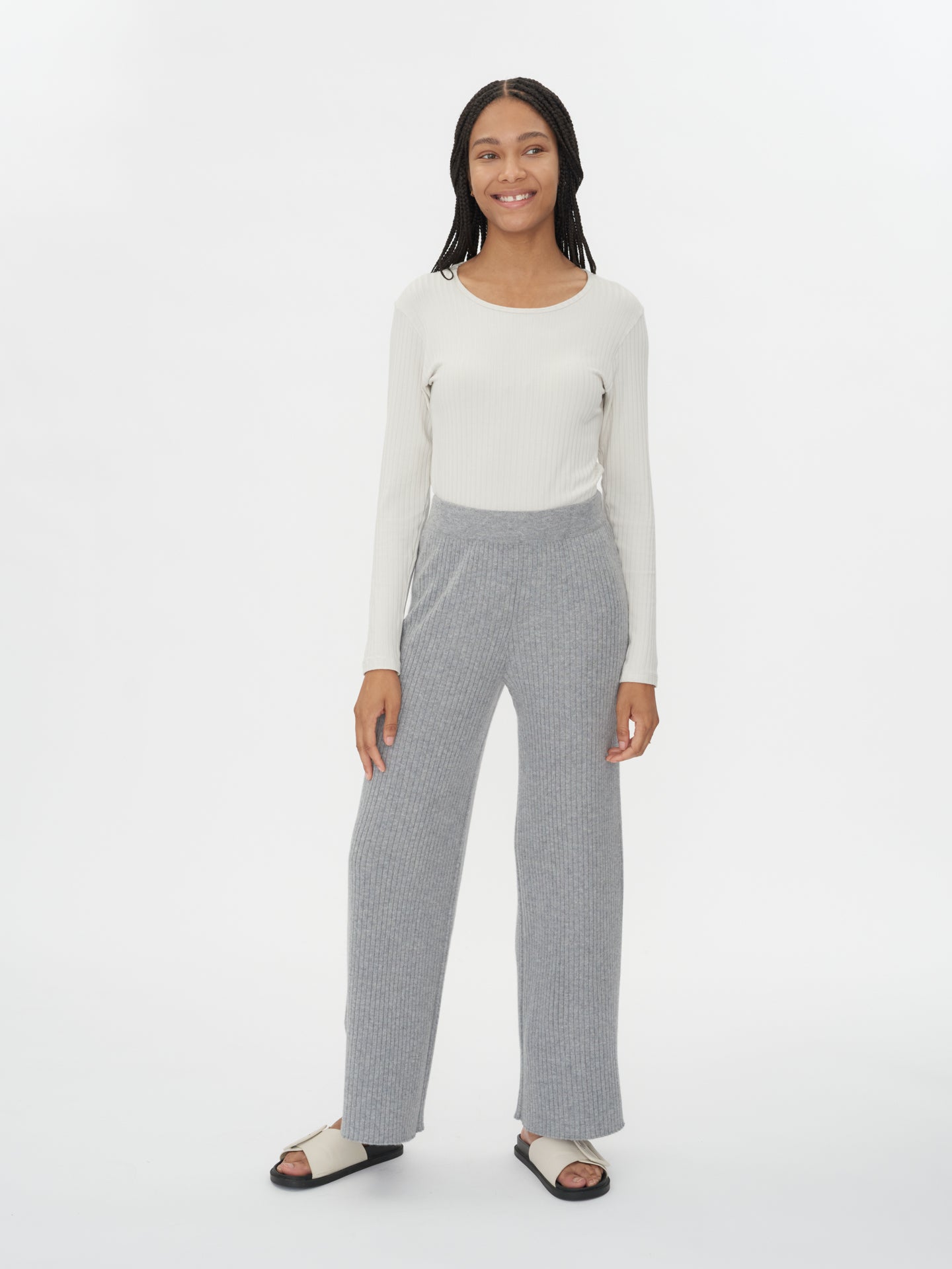 Women's Cashmere Pants Vapor Blue - Gobi Cashmere