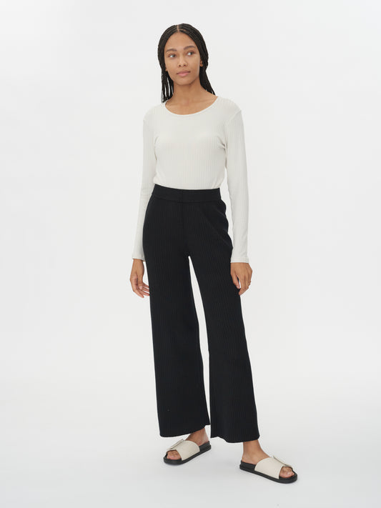 Women's Cashmere Pants Black - Gobi Cashmere