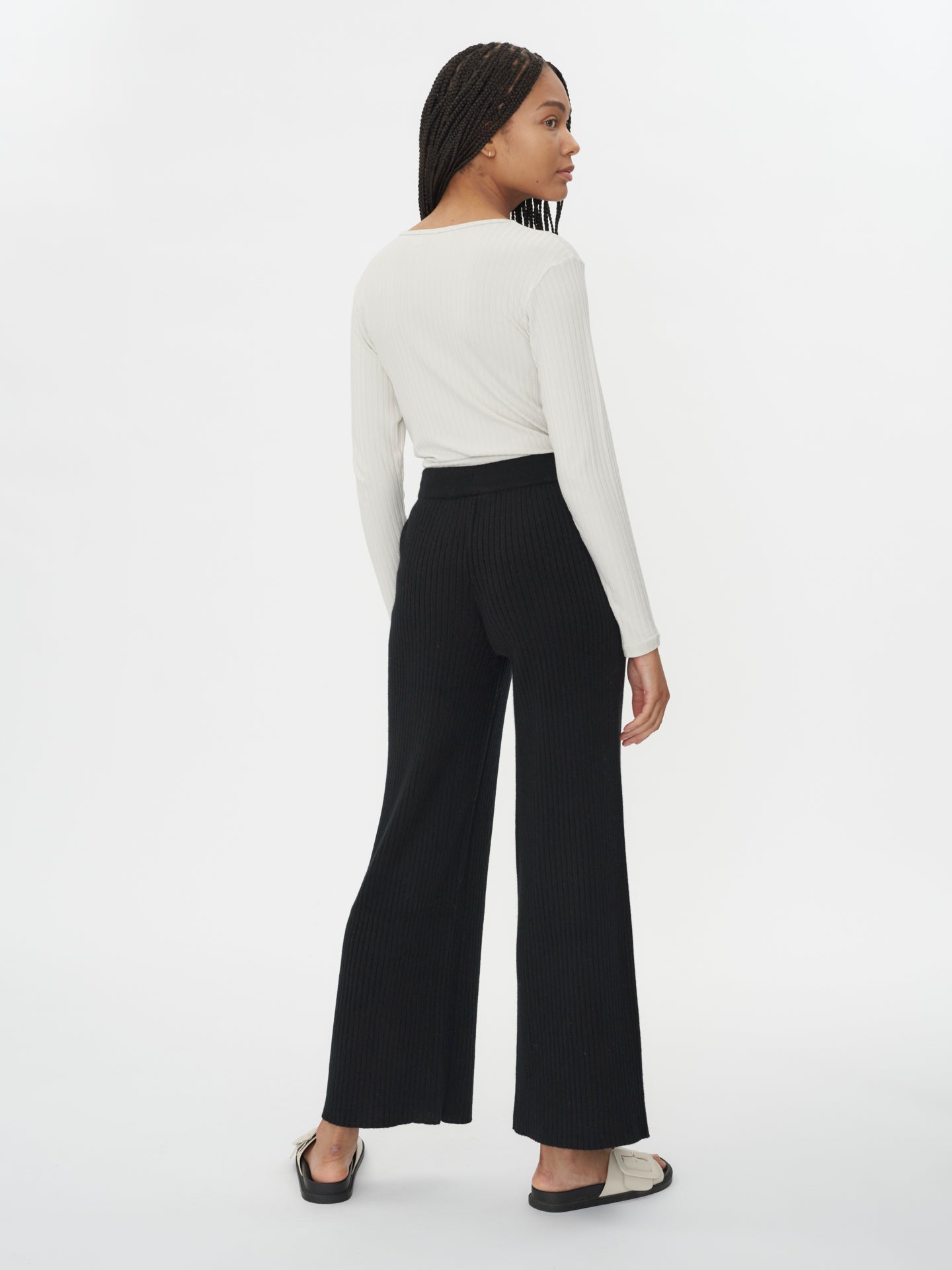 Women's Cashmere Pants Black - Gobi Cashmere