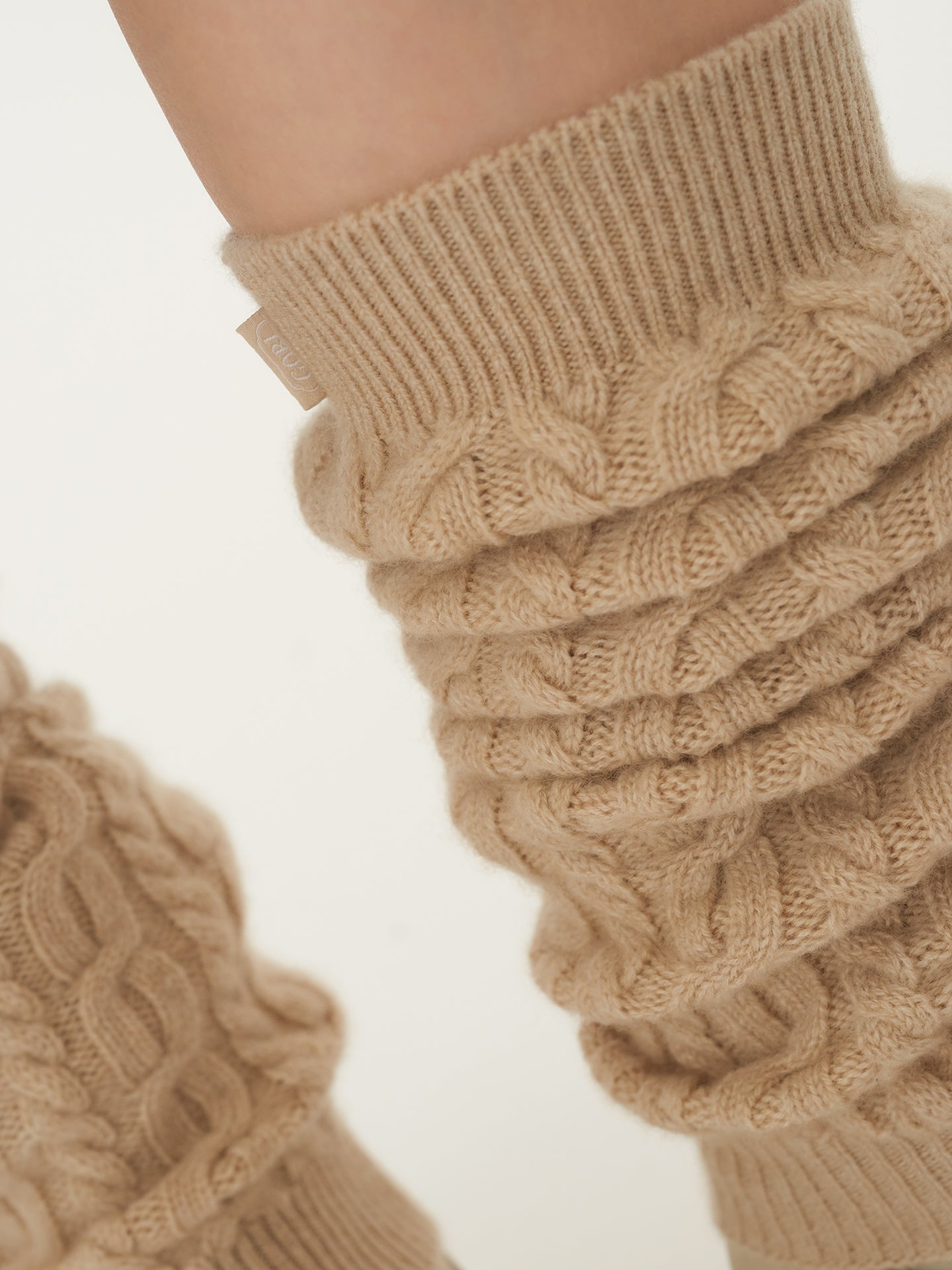 Unisex Cashmere Leg Warmer Beige - Gobi Cashmere