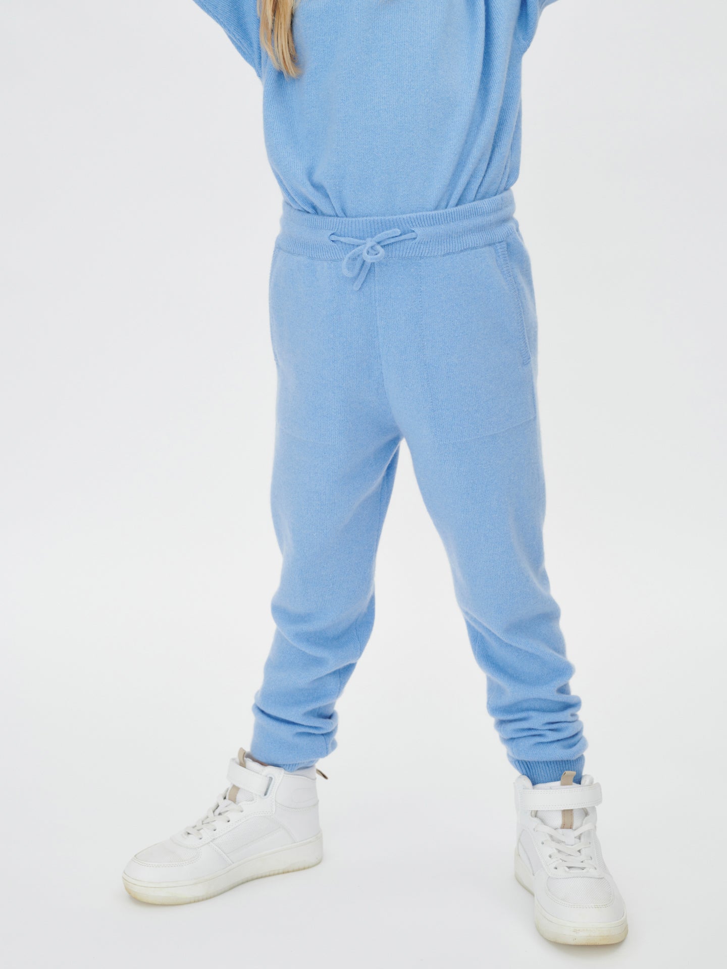 Kids Cashmere Pants Cerulean - Gobi Cashmere