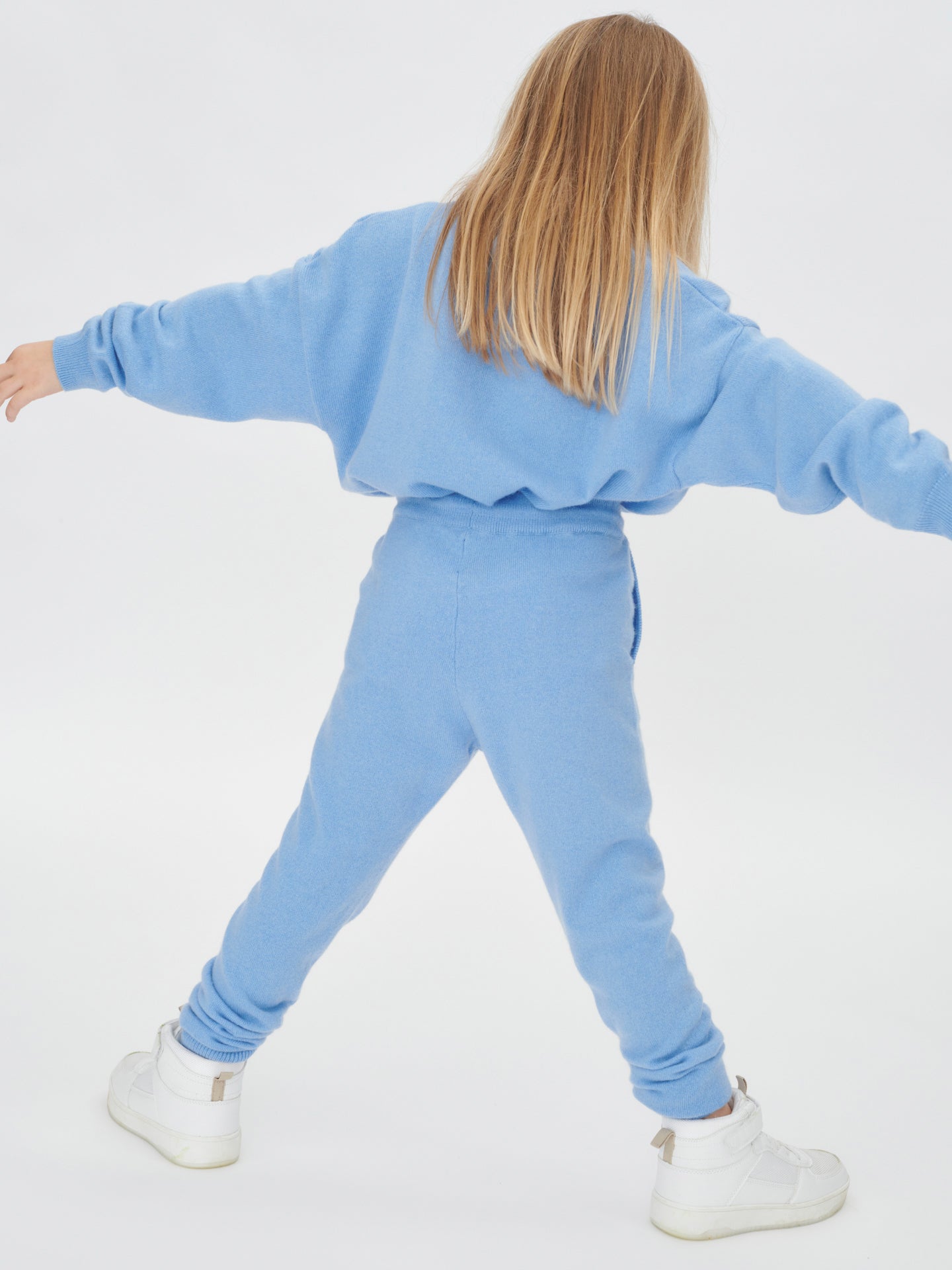 Kids Cashmere Pants Cerulean - Gobi Cashmere