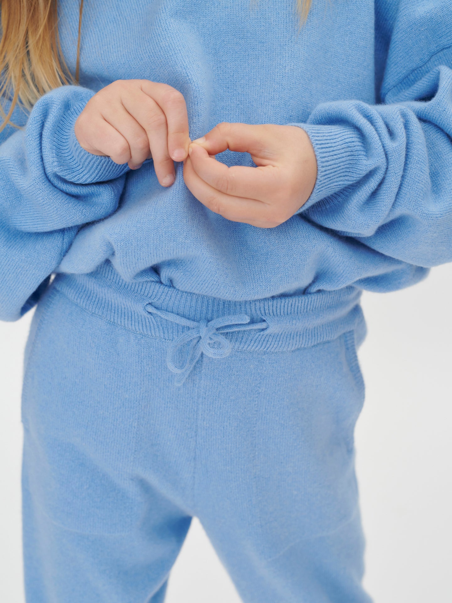 Kids Cashmere Pants Cerulean - Gobi Cashmere