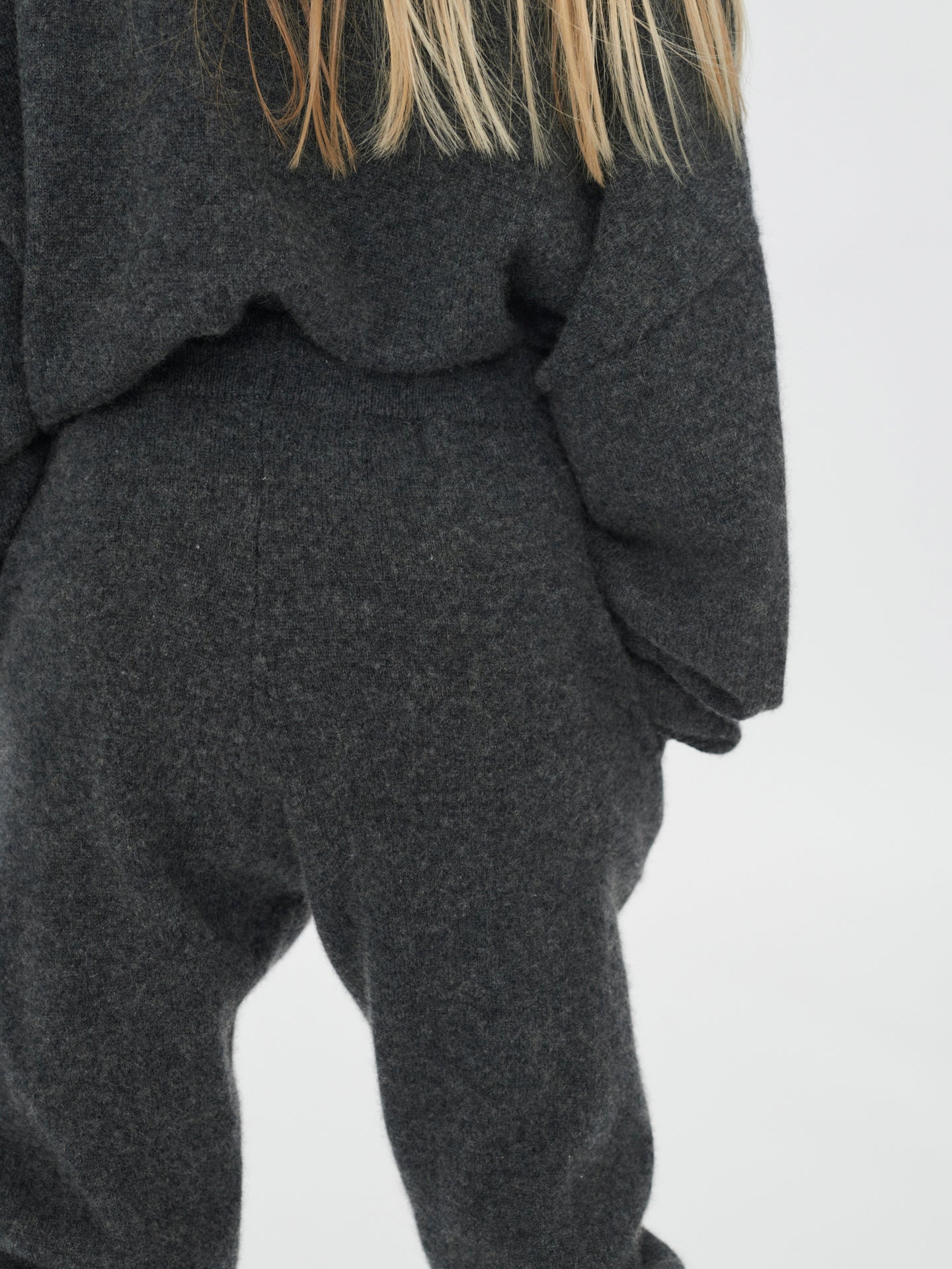 Kids Cashmere Pants Gray Pinstripe - Gobi Cashmere