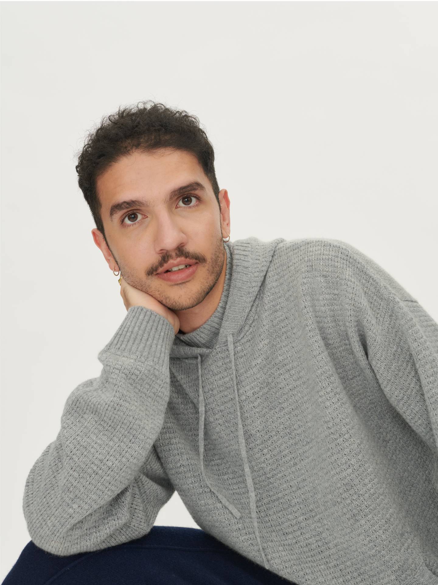 Men's Cashmere Hoodie Vapor Blue - Gobi Cashmere