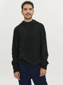 Men's Cashmere Hoodie Black - Gobi Cashmere #color_black