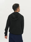 Men's Cashmere Hoodie Black - Gobi Cashmere #color_black