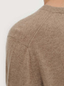 Organic Colour Essential V-Neck Cashmere Jumper Taupe - Gobi Cashmere
