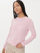 Women's Basic Cashmere Crew Neck Jumper almond blossom - Gobi Cashmere #color_almond-blossom