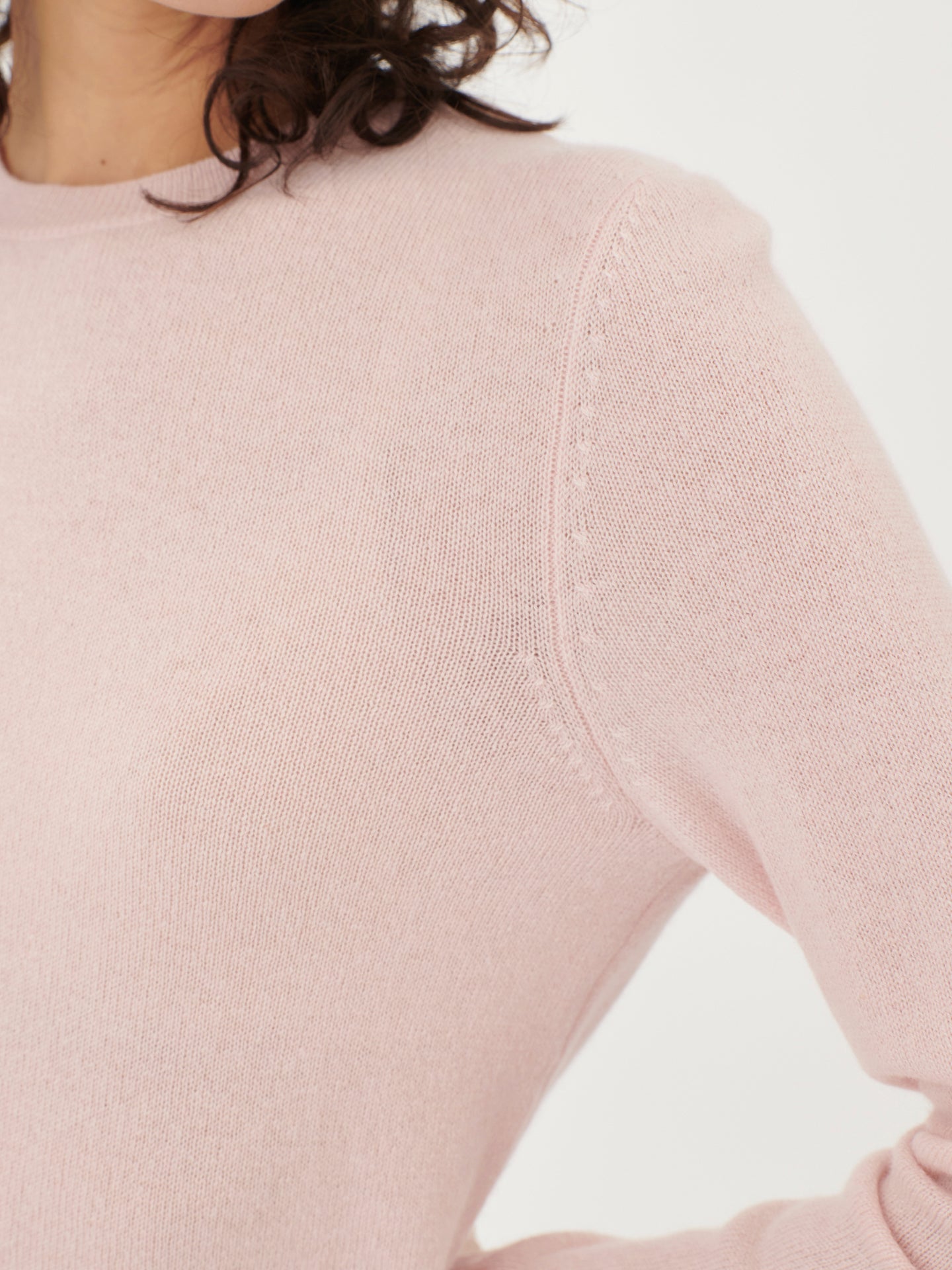 Women's Cashmere Hat & Sweater Set Rosewater - Gobi Cashmere