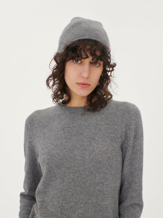 Women's Cashmere €79 Hat & Sweater Set Dim Gray- Gobi Cashmere
