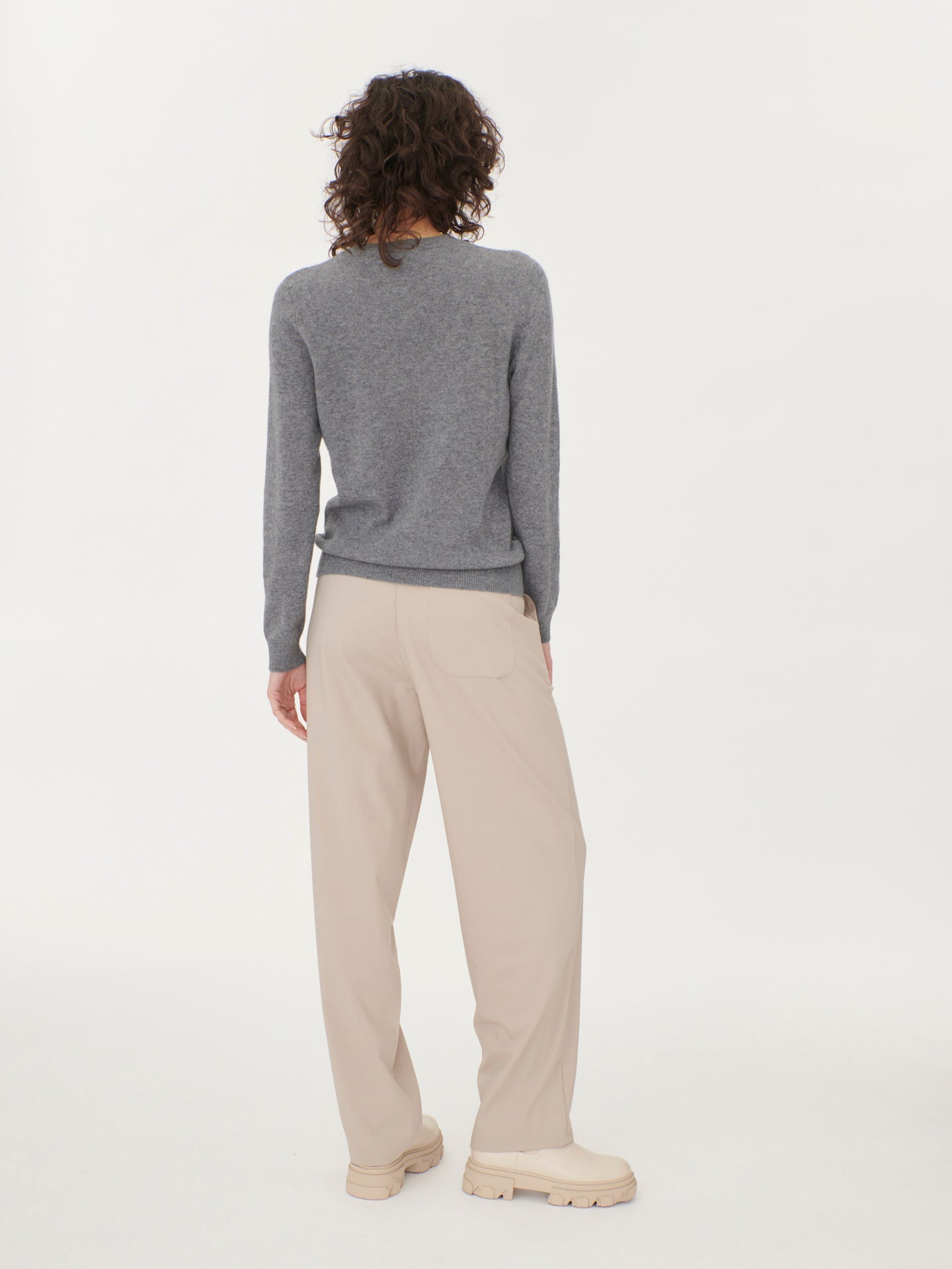 Women's Cashmere €79 Hat & Sweater Set Dim Gray- Gobi Cashmere