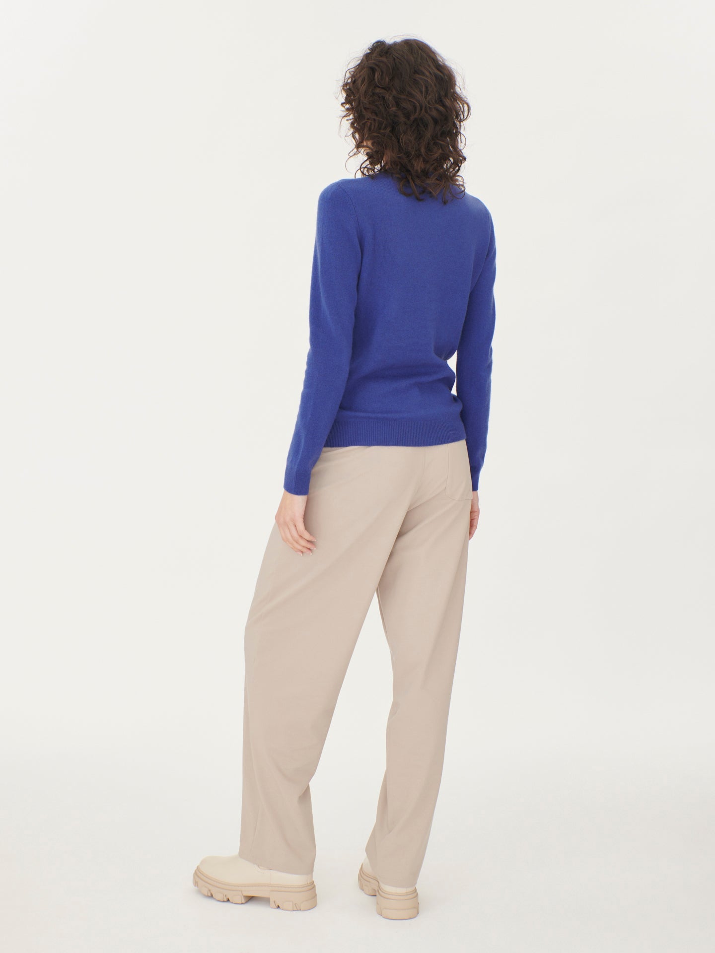 Women's Cashmere €99 Hat & Sweater Set Twilight Blue - Gobi Cashmere