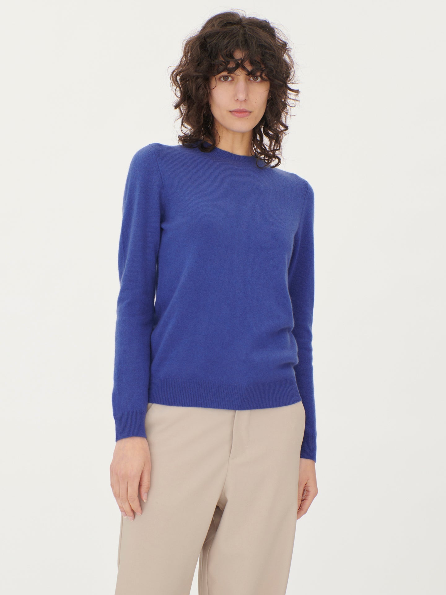 Women's Cashmere €99 Hat & Sweater Set Twilight Blue - Gobi Cashmere