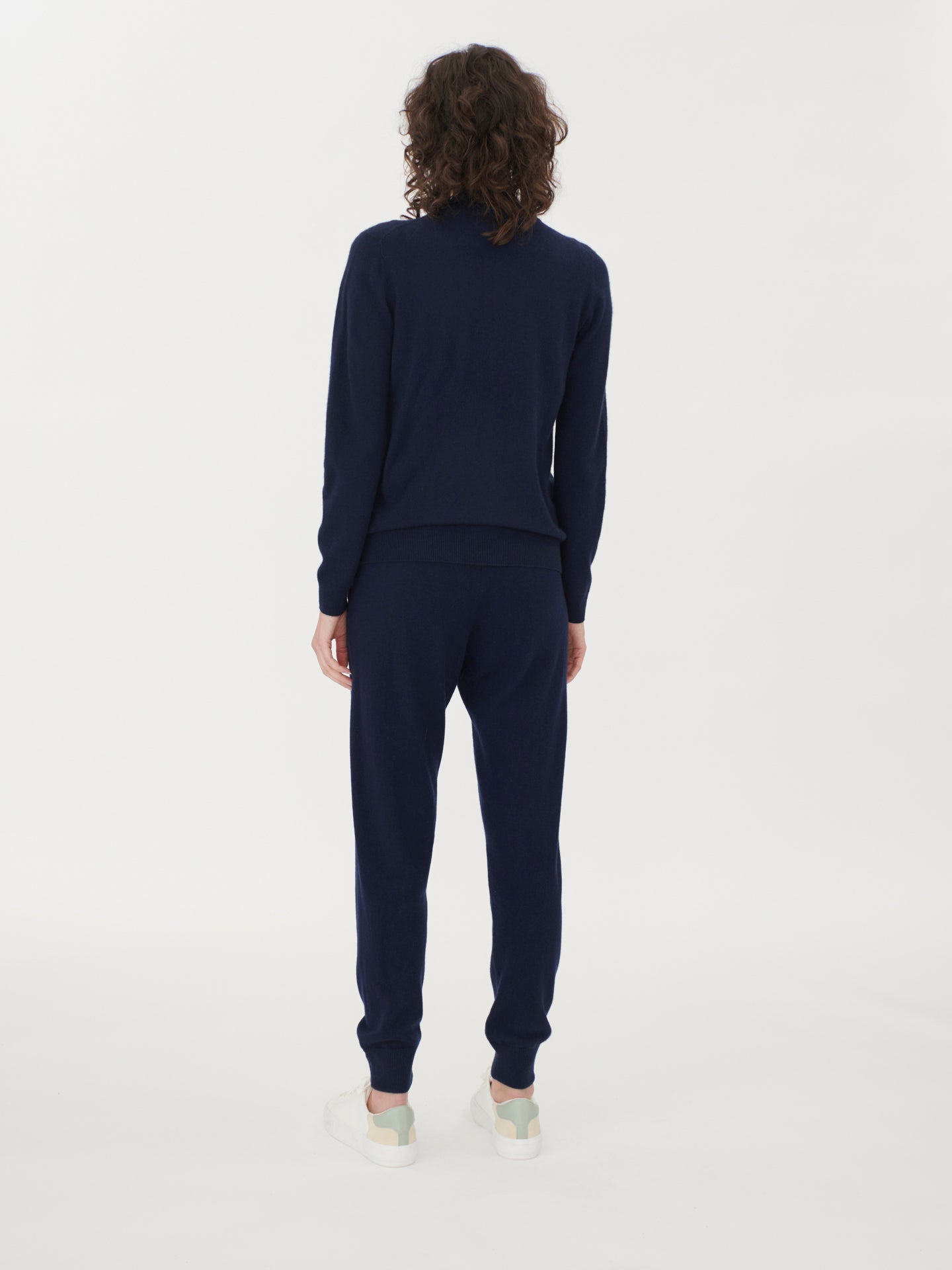 Women's Cashmere Zip Cardigan Navy - Gobi Cashmere