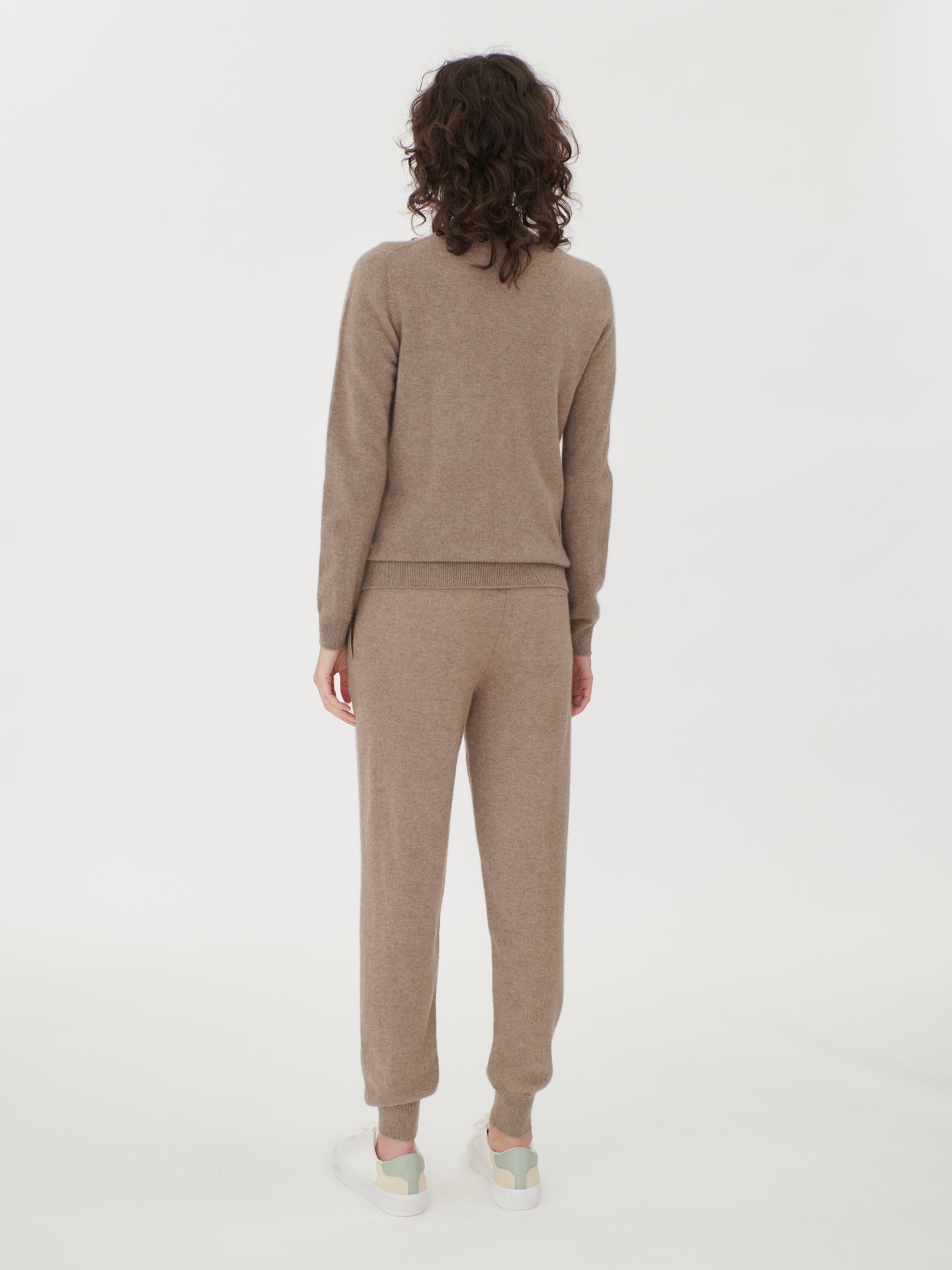 Women's Cashmere Cardigan Taupe - Gobi Cashmere