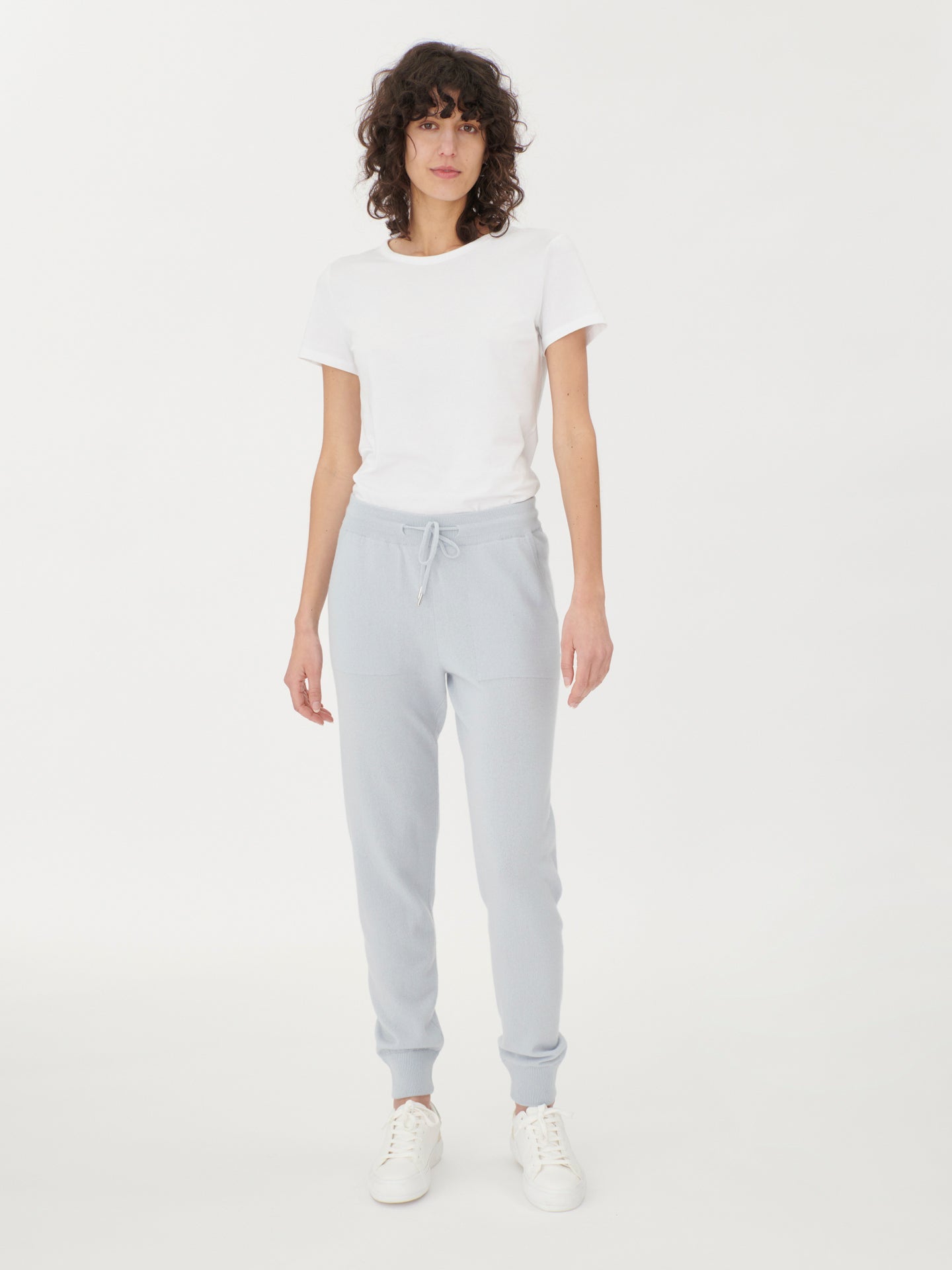 Women's Cashmere Cuffed Jogger Starlight Blue - Gobi Cashmere