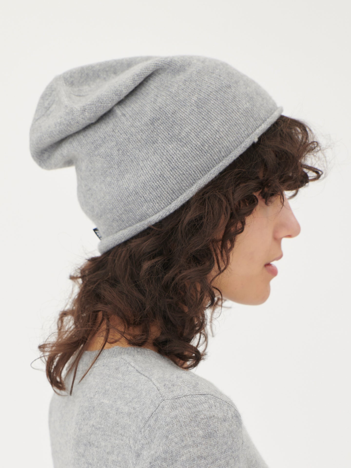 Women's Cashmere Hat & Sweater Set Light Gray- Gobi Cashmere