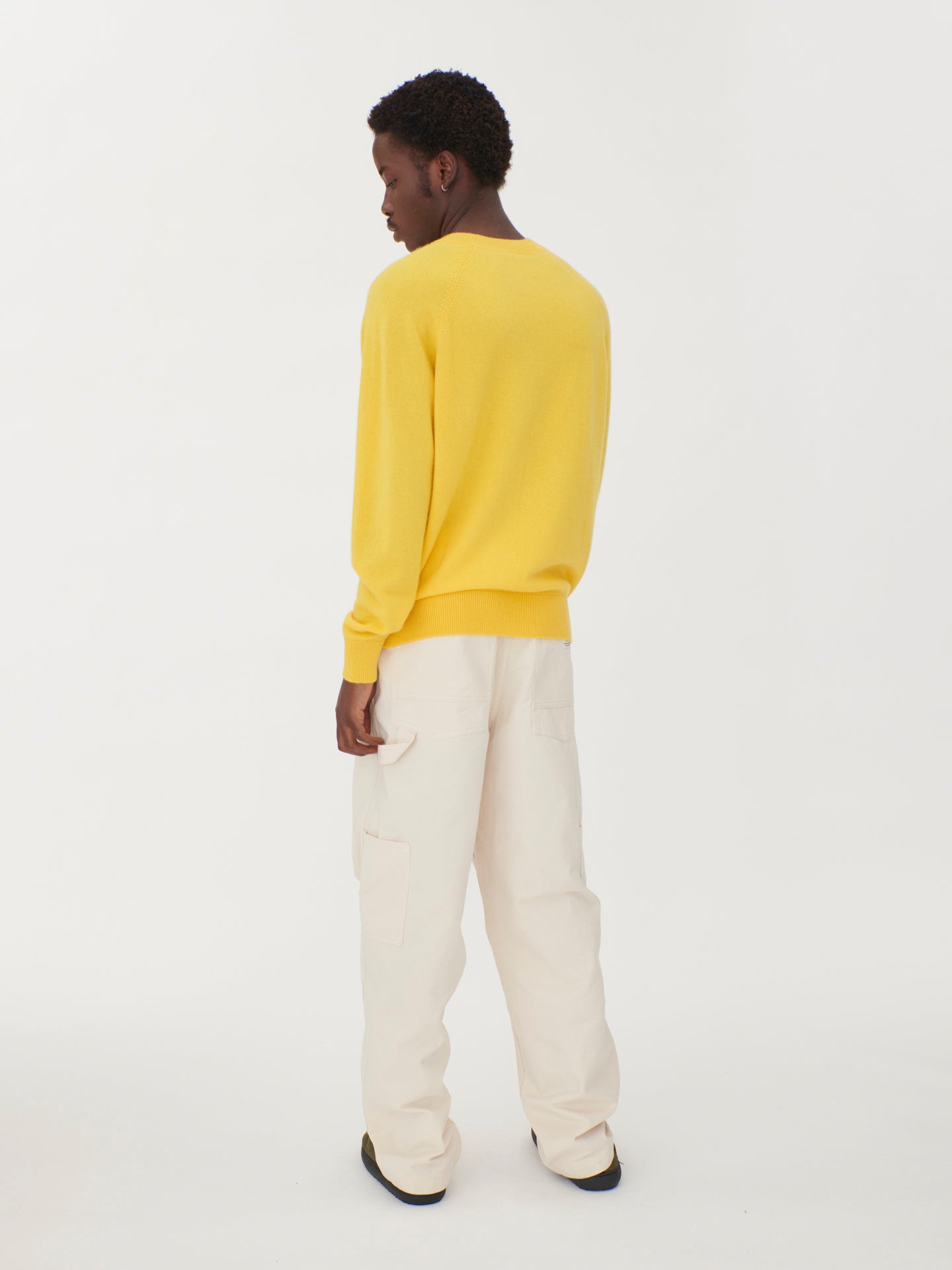 Men's Cashmere 1981 C-neck Yellow - Gobi Cashmere