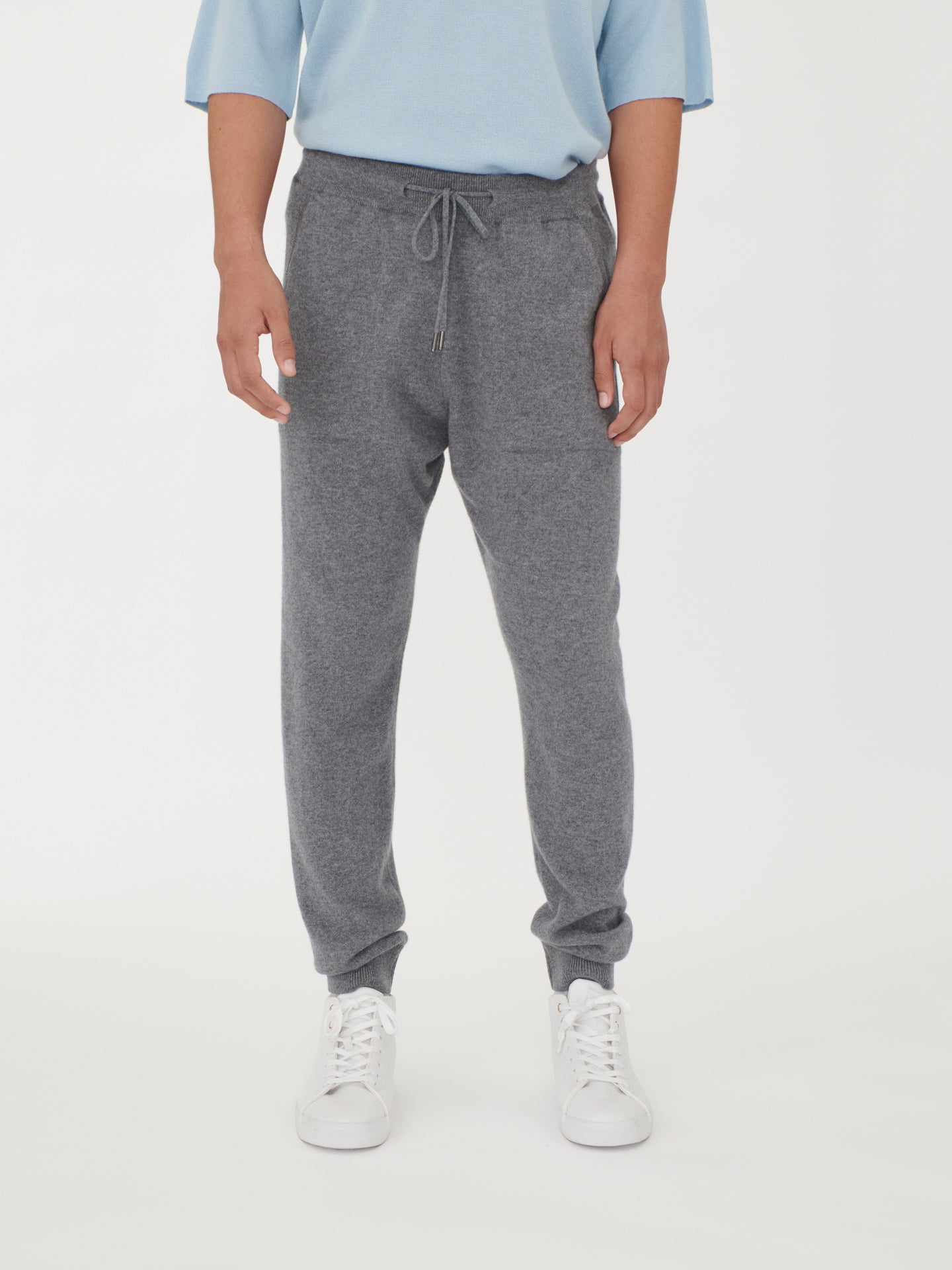 Men's Cashmere Jogger Dim Gray - Gobi Cashmere