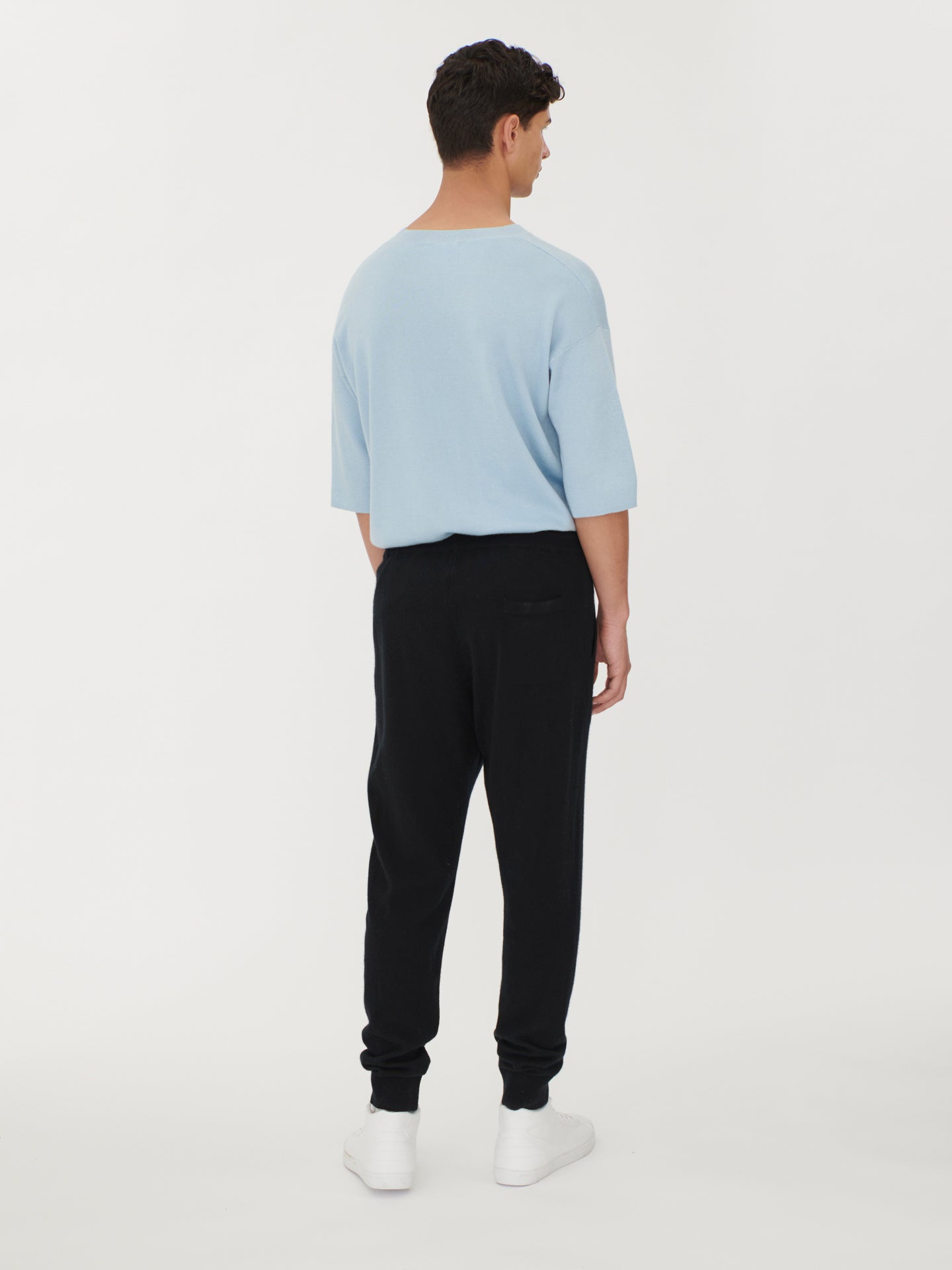 Men's Cashmere Jogger Black - Gobi Cashmere