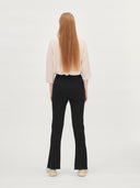 Women’s Front Slit Trousers in Black | GOBI UK #color_black