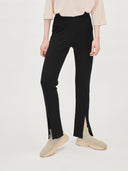 Women’s Front Slit Trousers in Black | GOBI UK #color_black