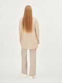 Women's Cashmere Relaxed Shawl Cardigan Beige - Gobi Cashmere #color_beige