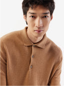 Men’s Cashmere Polo Sweater Sheepskin | GOBI UK
